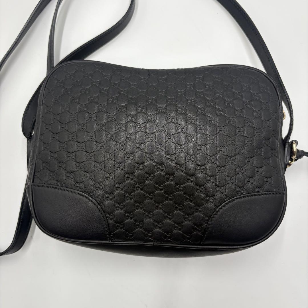 極美品】グッチ シマ レザー ショルダーバッグ マイクロGG