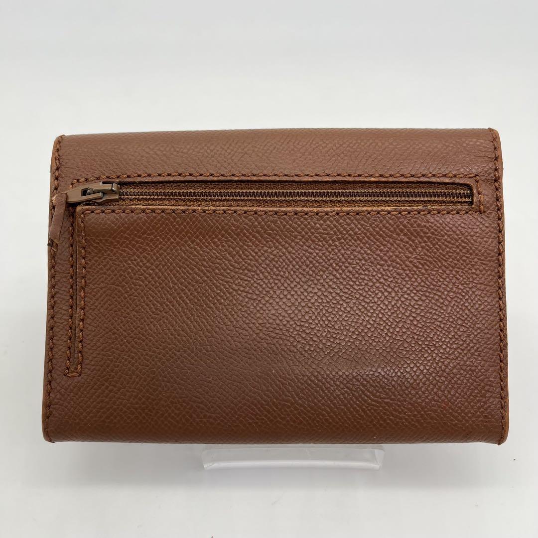 CHANEL シャネル ココマーク 財布 ブラウン CHANEL 二つ折り財布 ココマーク ゴールド金具 レザー ブラウン