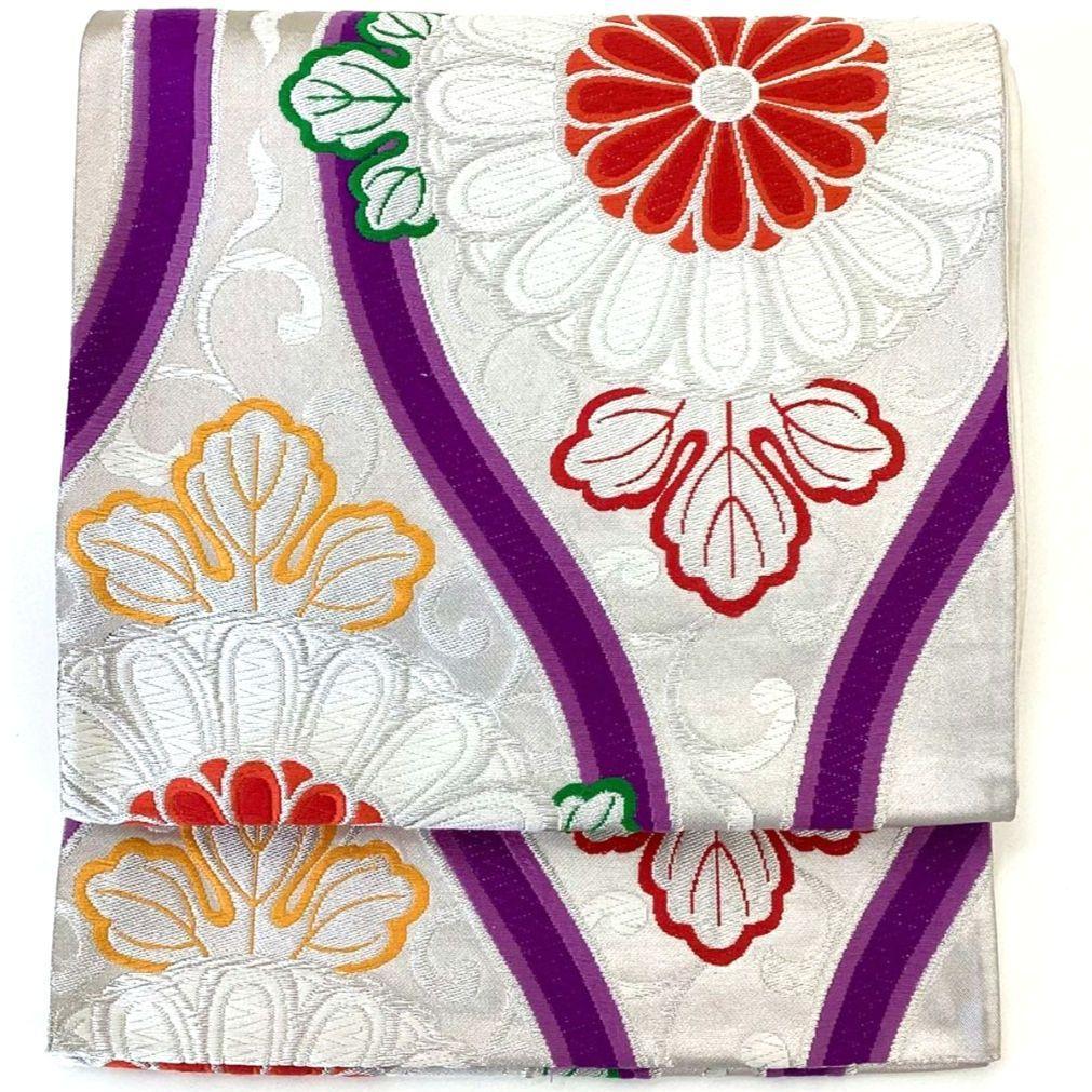 ［4320］袋帯 立湧花文 刺繍 六通 正絹 着物 フォーマル 4320］袋帯 立湧花文 刺繍 六通 正絹 着物 フォーマル - メルカリ