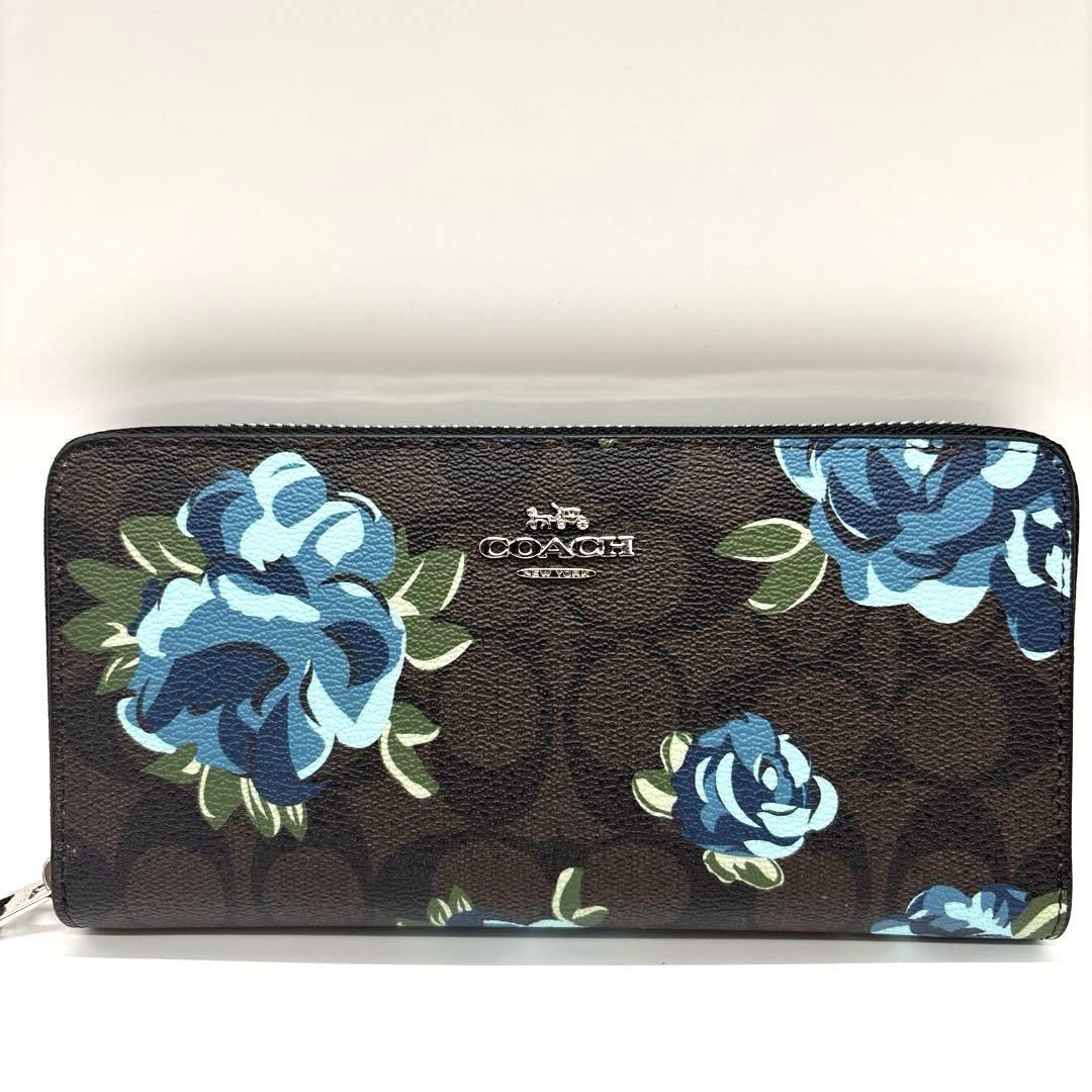 【新作　新品未使用】COACH/コーチ長財布F39189 ブラウンブラックマルチ