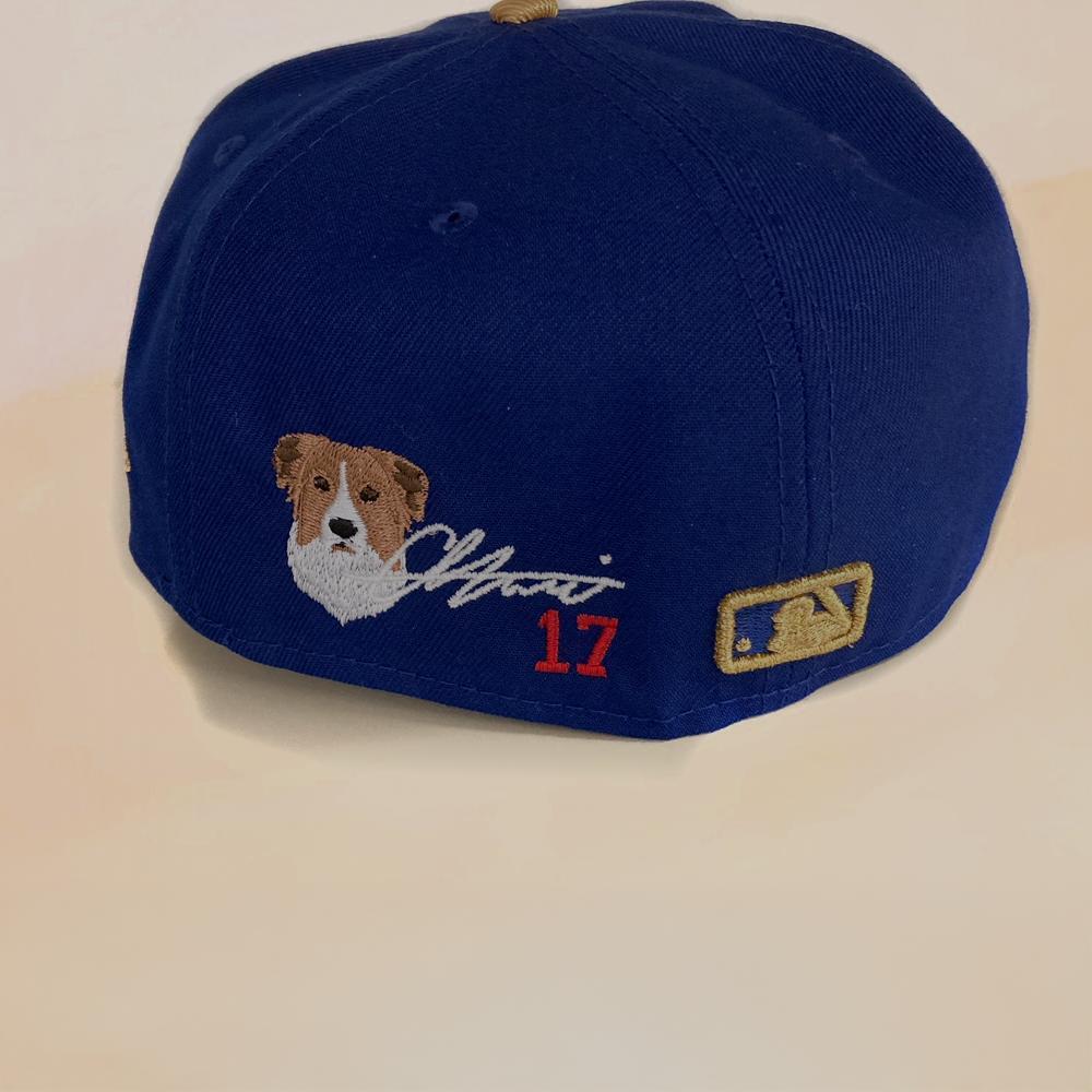 MLB大谷選手ドジャースキャップ　サインとデコピンの刺繍入り　サイズ58.7cm