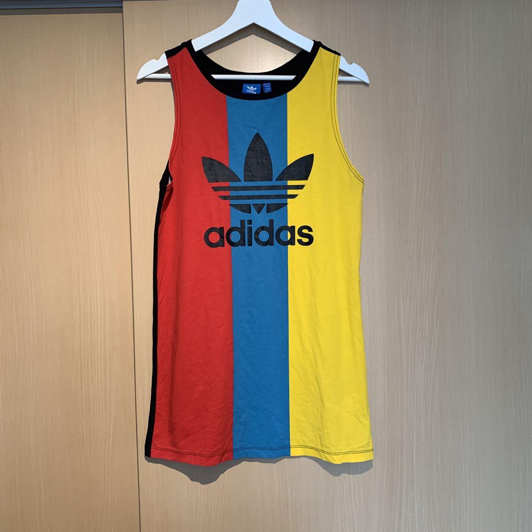 アディダス “trf tank dress “ pakaian タンクトップ - メルカリ
