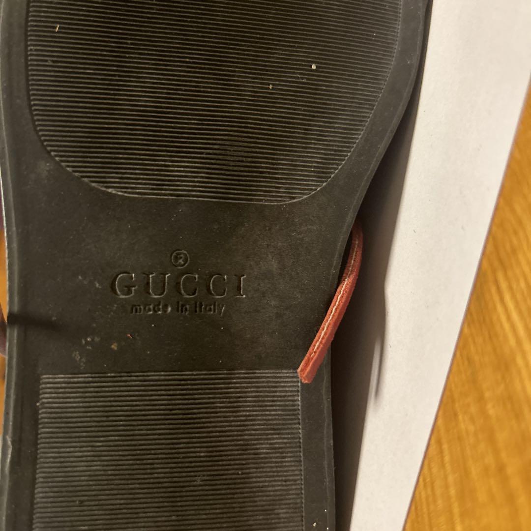 【GUCCI】オールド　グッチ　レザー ハイカット スニーカー 赤
