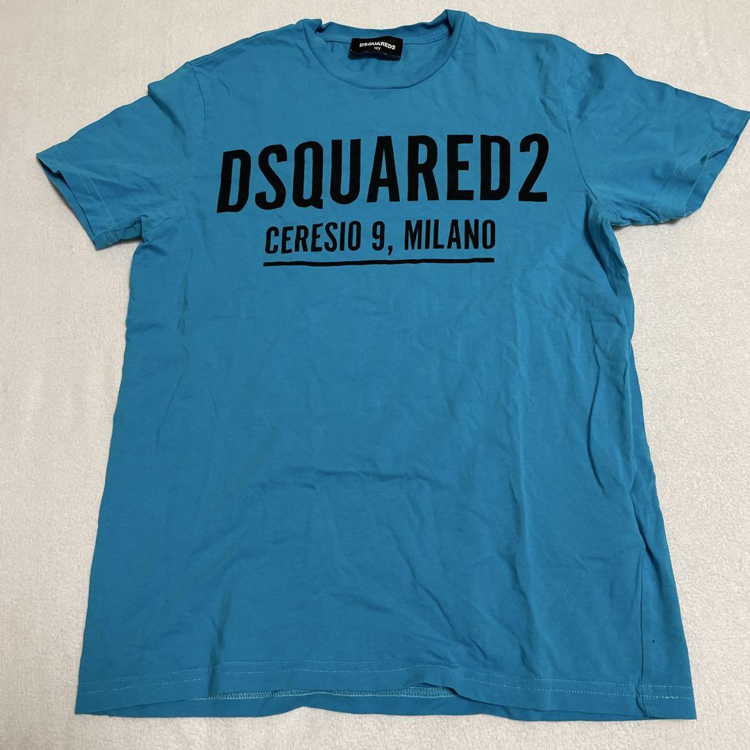 DSQUARED2 ロゴ Tシャツ 青色 100%コットン - メルカリ