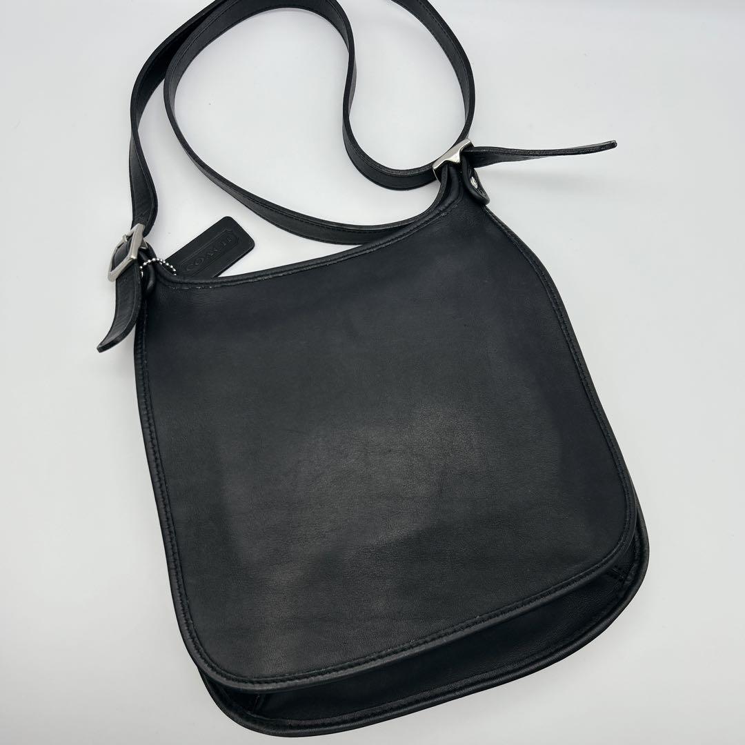 極美品◎ OLD COACH オールドコーチ ショルダーバッグ サコッシュ 黒