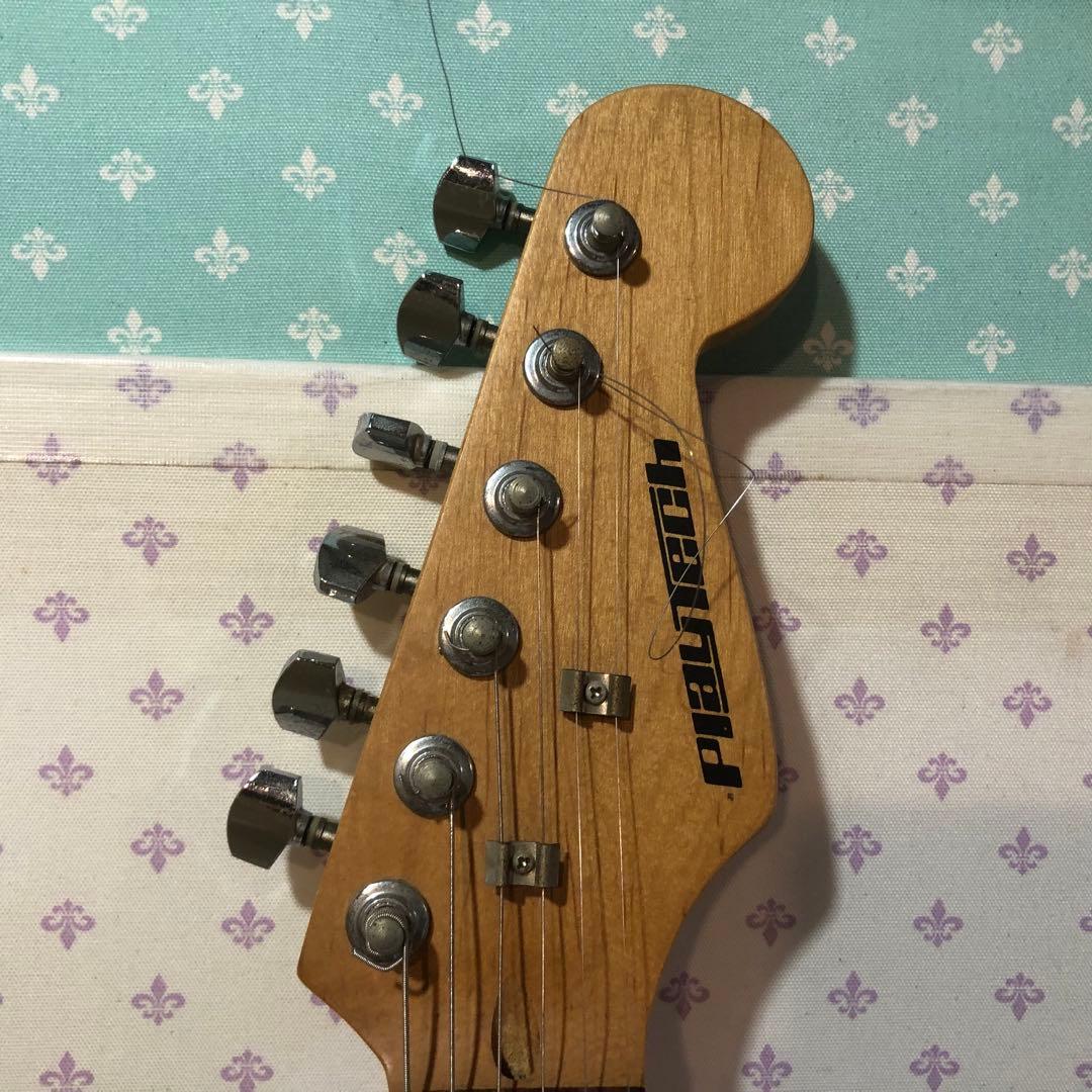 Play Tech プレイテック エレキギター ブルー ソフトケース付 現状品