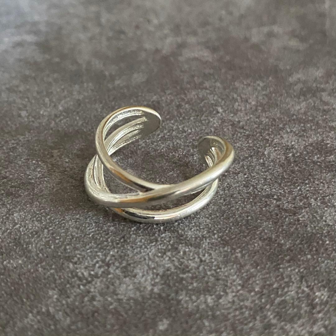 メキシカンジュエリー シルバー925 シグネットリング クロスリング オープン