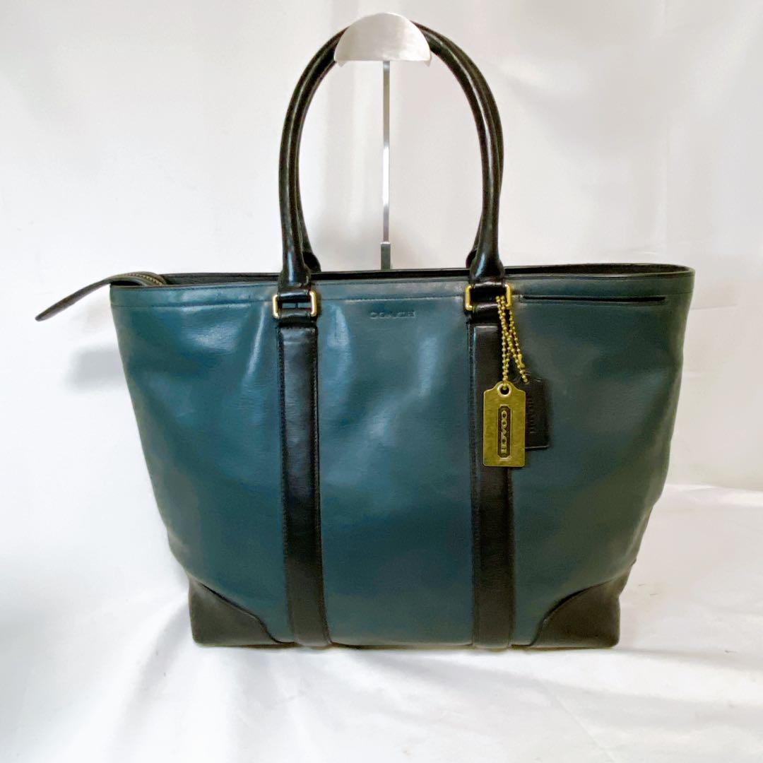【お年玉セール特価】 美品 ビジネス ハーネスレザー トートバッグ 2WAY コーチ COACH バッグ