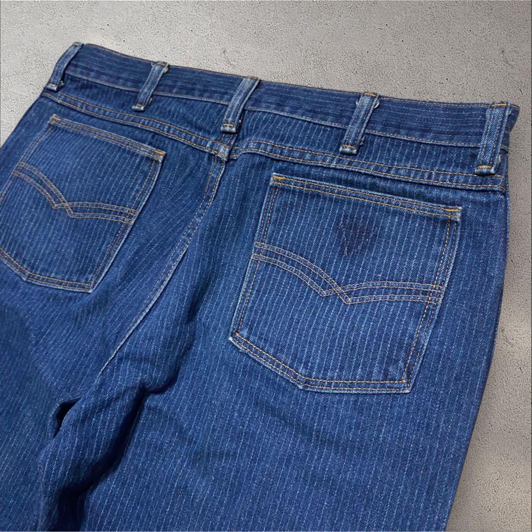 【希少】USA製sedgefieldデニム70sストライプw36ストレート