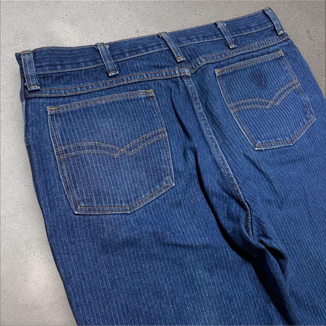 【希少】USA製sedgefieldデニム70sストライプw36ストレート