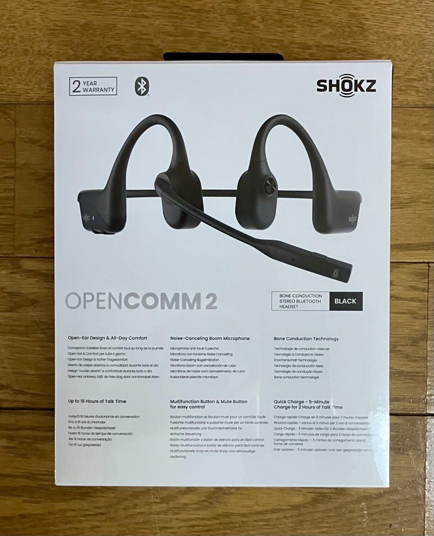 SHOKZ OPENCOMM 2 骨伝導ヘッドセット ブラック