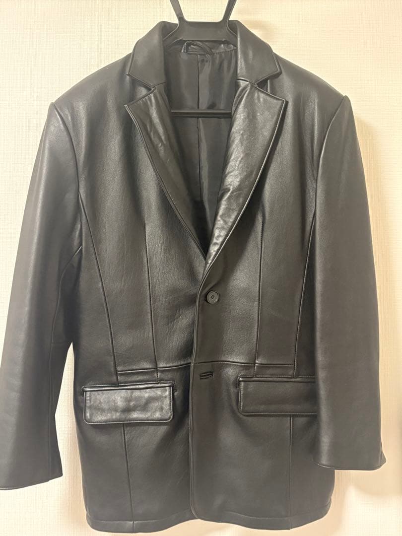 BLACK LEDER ラムレザー テーラードジャケット Mサイズ