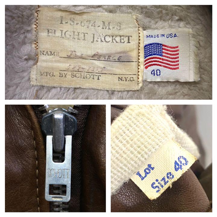 US製 レザー フライトジャケット メンズ40 KjaCw-m24618302814 80's古着 schott 好評人気