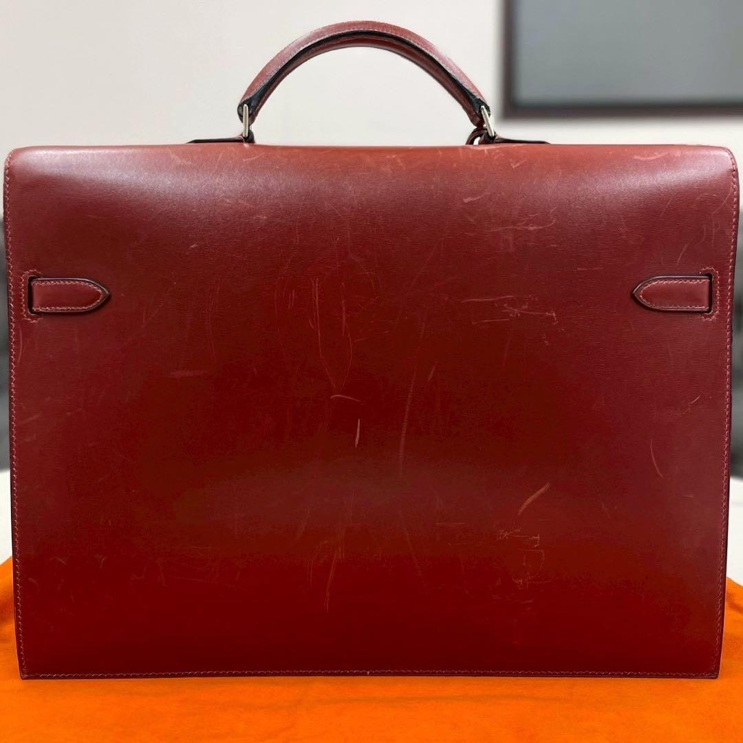 エルメス ケリーデペッシュ38 ボックスカーフ ビジネスバッグ □E刻印HERMES MEDICALDB_JP