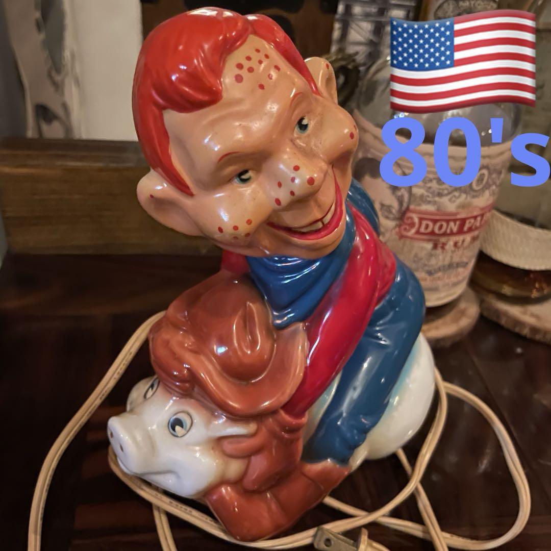 ★希少‼️ 70s -80s ハウディードゥーディー ランプ 照明 置物 ★ 画像1