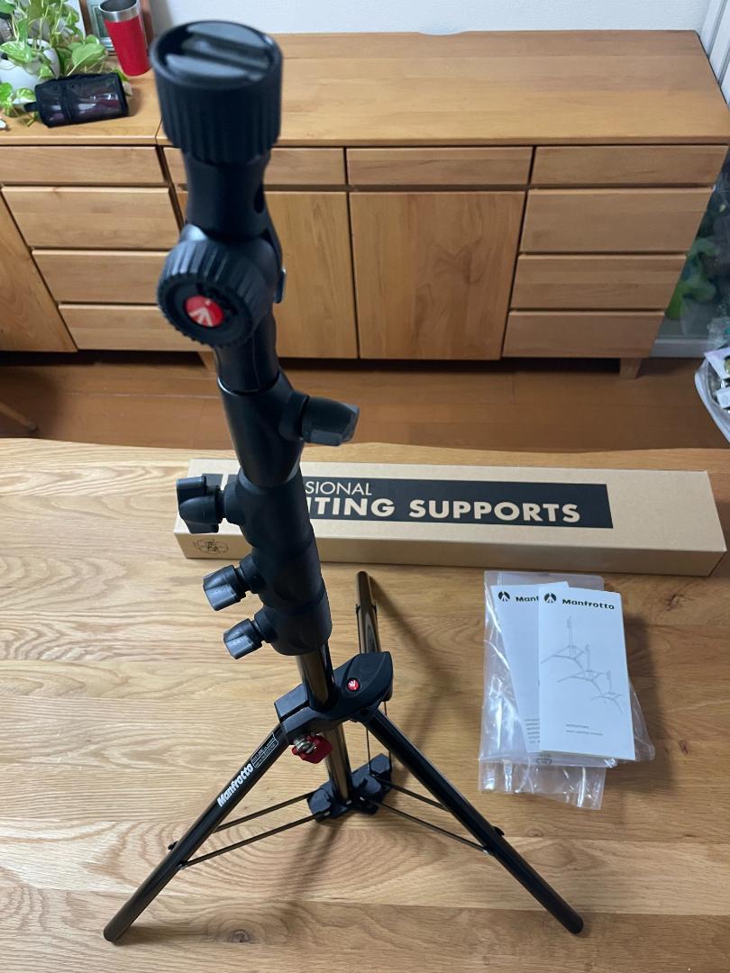 【送料込】Manfrottoライトスタンド1051JBAC ヘッド・スピゴット③
