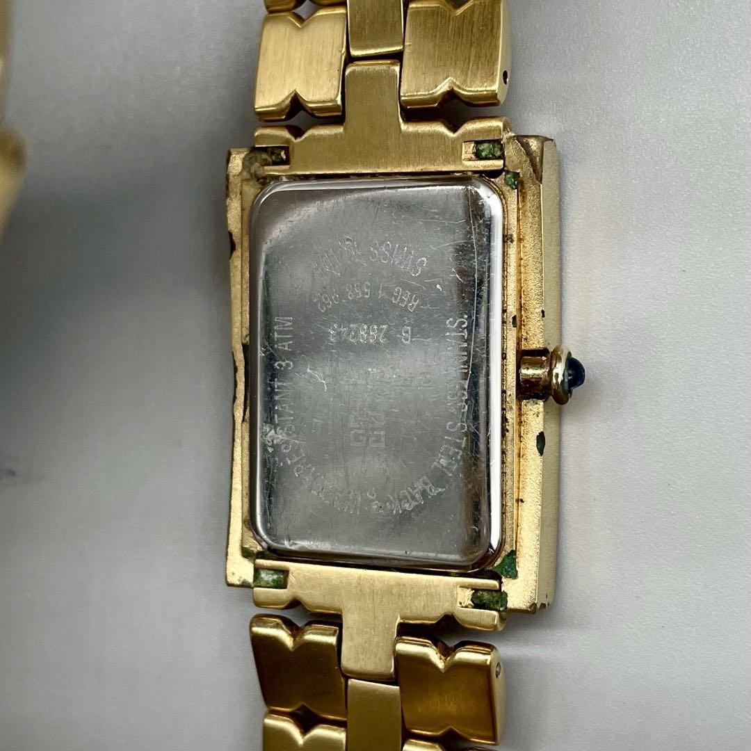 GIVENCHY スクエア レディース 腕時計 ドレス【新品電池】 新品電池✨️GIVENCHY 腕時計 クォーツ スクエア アンティーク