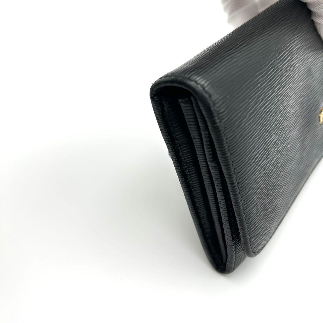 プラダ PRADA 長財布 ブラック 黒 サフィアーノ レザー