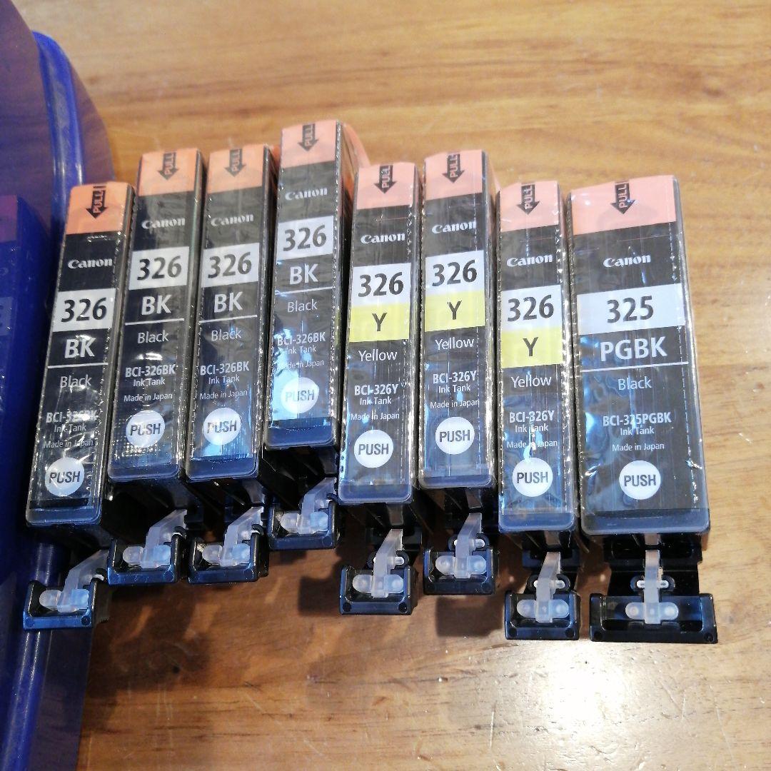 キャノン純正Canon326ブラック４個、326イエロー３つ、325ブラック１個