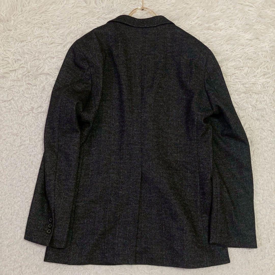 《美品》 TAKEO KIKUCHI テーラードジャケット チャコール L 通勤