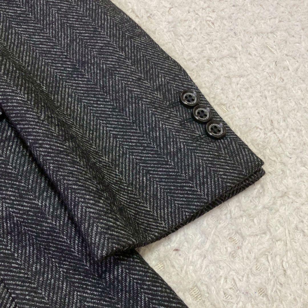 《美品》 TAKEO KIKUCHI テーラードジャケット チャコール L 通勤