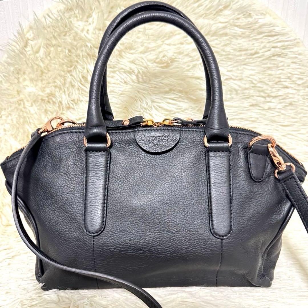 【本革】レペット Repetto ハンドバッグ ショルダーバックミニボストン