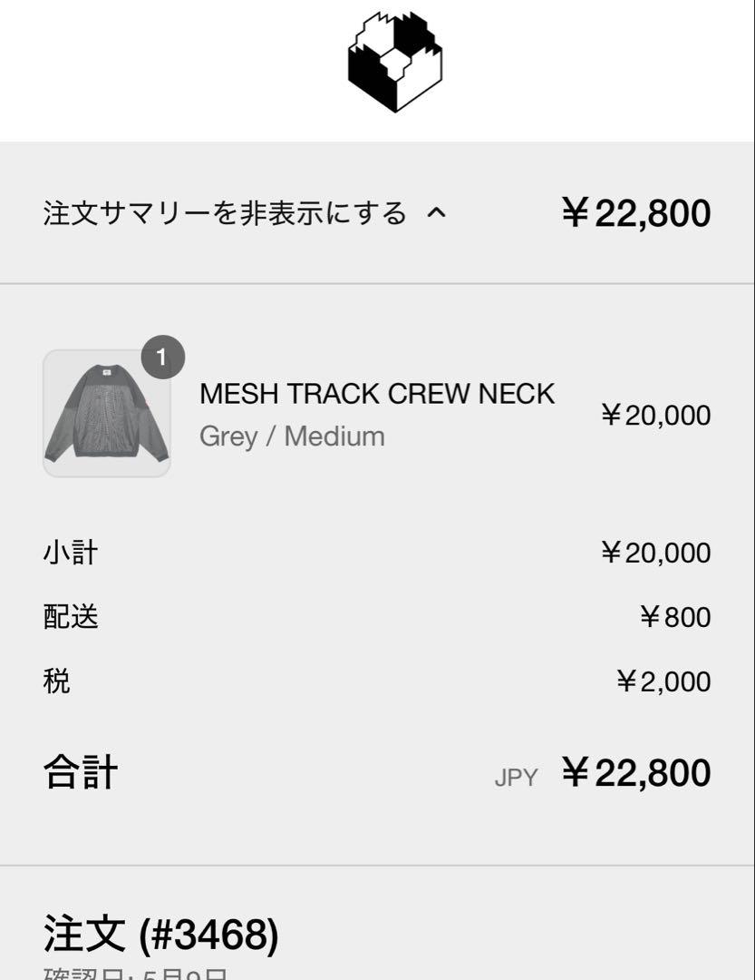 c.e 2025ss MESH TRACK CREW NECK メッシュ