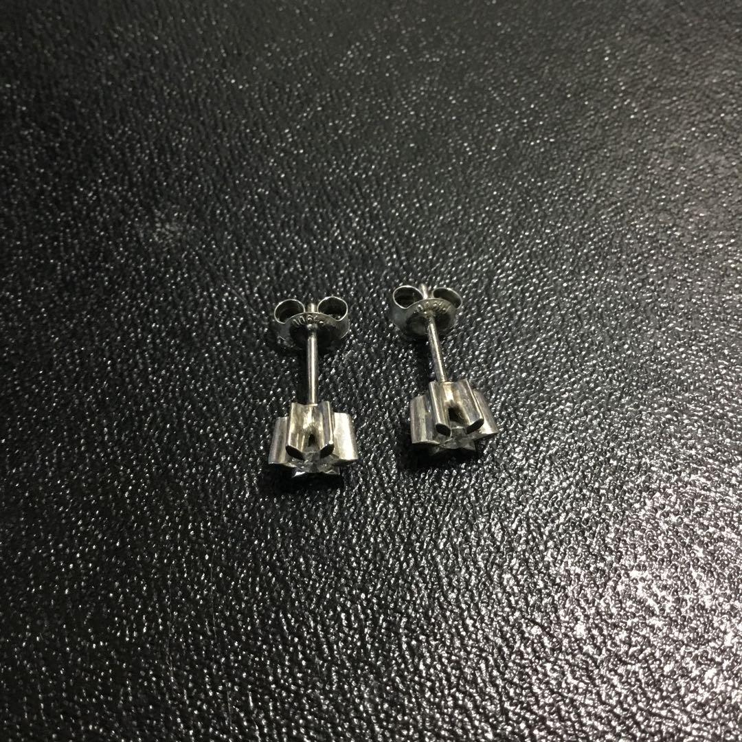 プラチナ900 天然ダイヤモンド　0,1ct×2 ピアス　2,3g