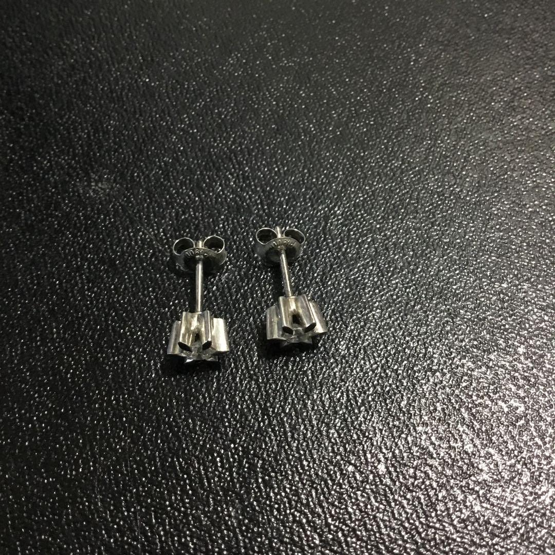 プラチナ900 天然ダイヤモンド　0,1ct×2 ピアス　2,3g