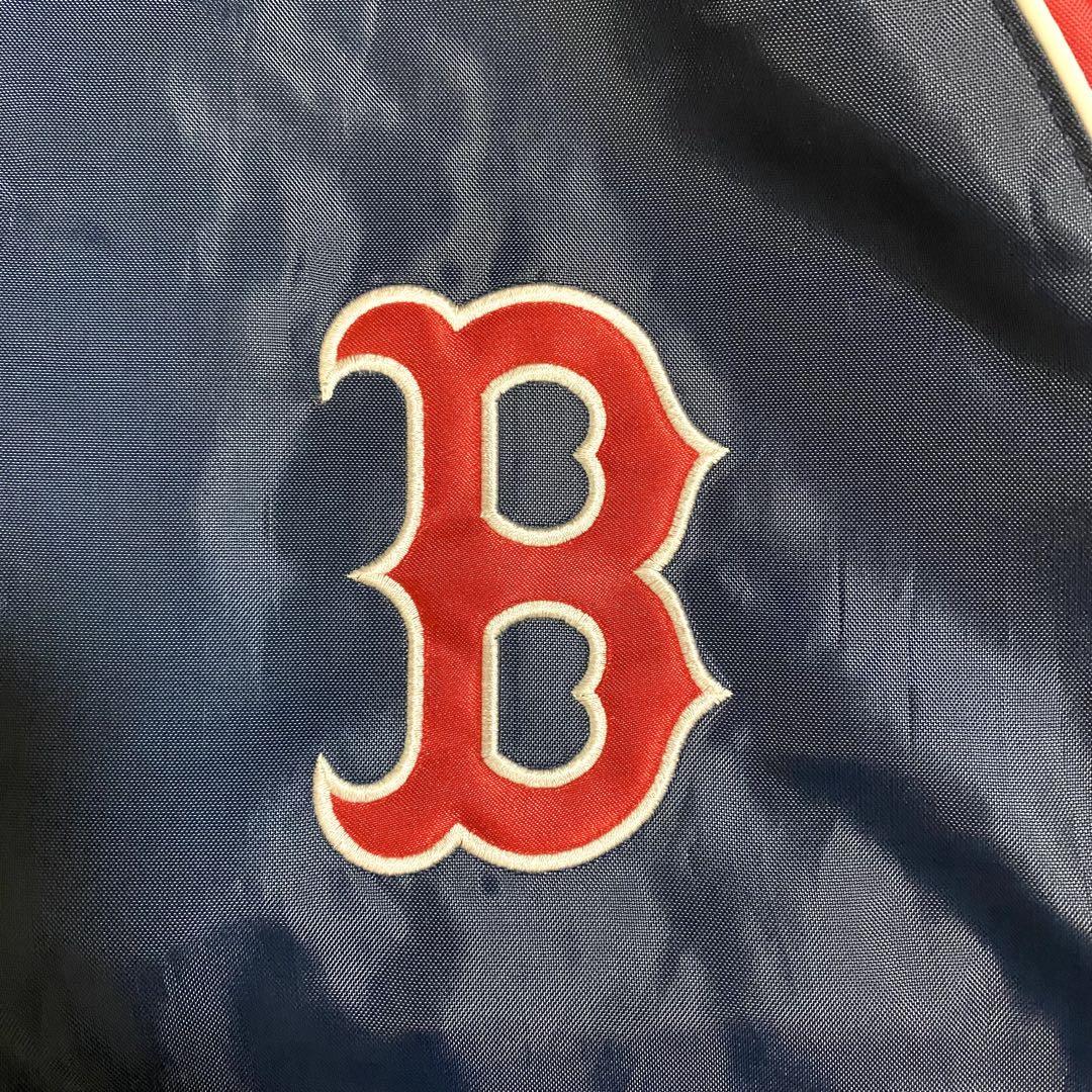 MLB　レッドソックス　ナイロンジャケット　メジャー　刺繍ロゴ　ネイビー　XL