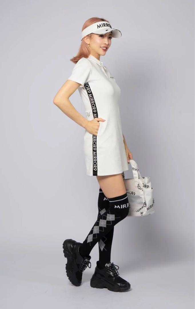 MIRROR9 Stretch Side line onepiece 半袖　ポロ