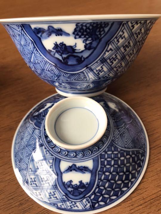 低価超特価 京焼 清水焼 岩華窯 染付祥瑞蓋付き飯碗 高木岩華 平安岩華 2客 WybgN-m24652804160 高品質爆買い