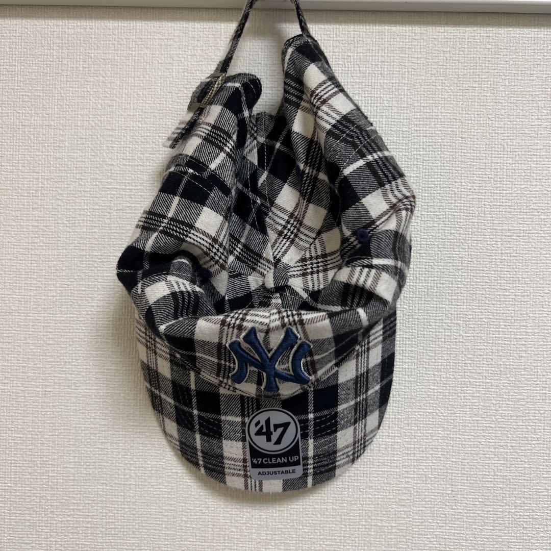 47クリーンナップ チェック柄 キャップ - メルカリ