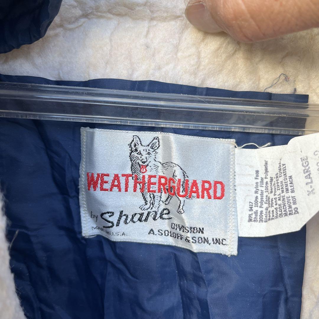 WEATHERGUARD ネイビー キルティングベスト XL ビンテージ