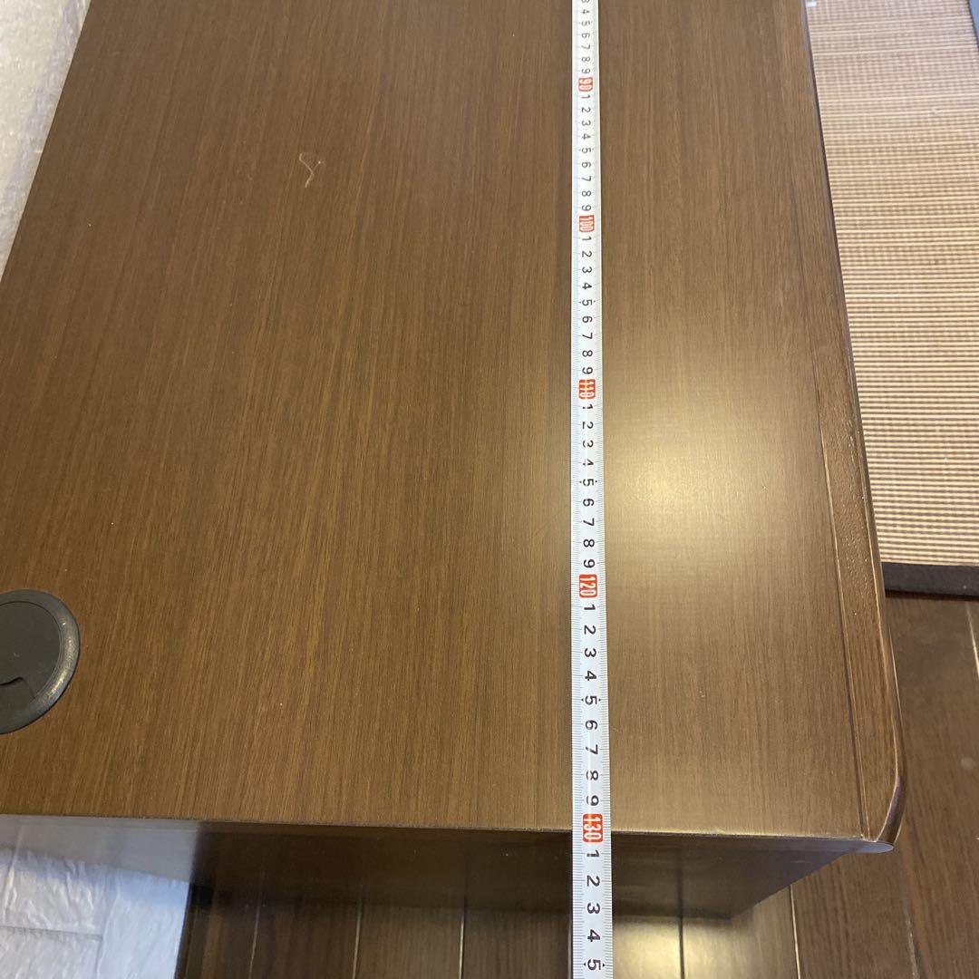 ブラウン木製テレビ台 引き出し3つ付き　130cm