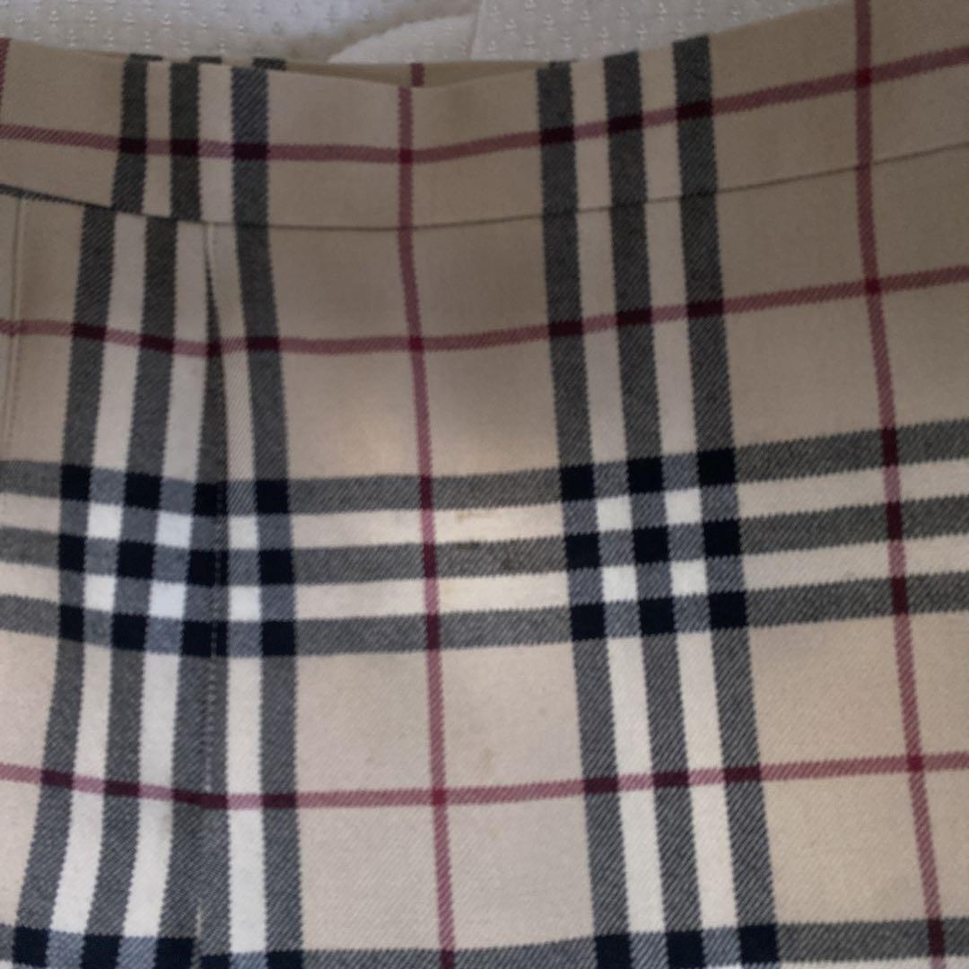 Burberry プリーツスカート ベージュ チェック