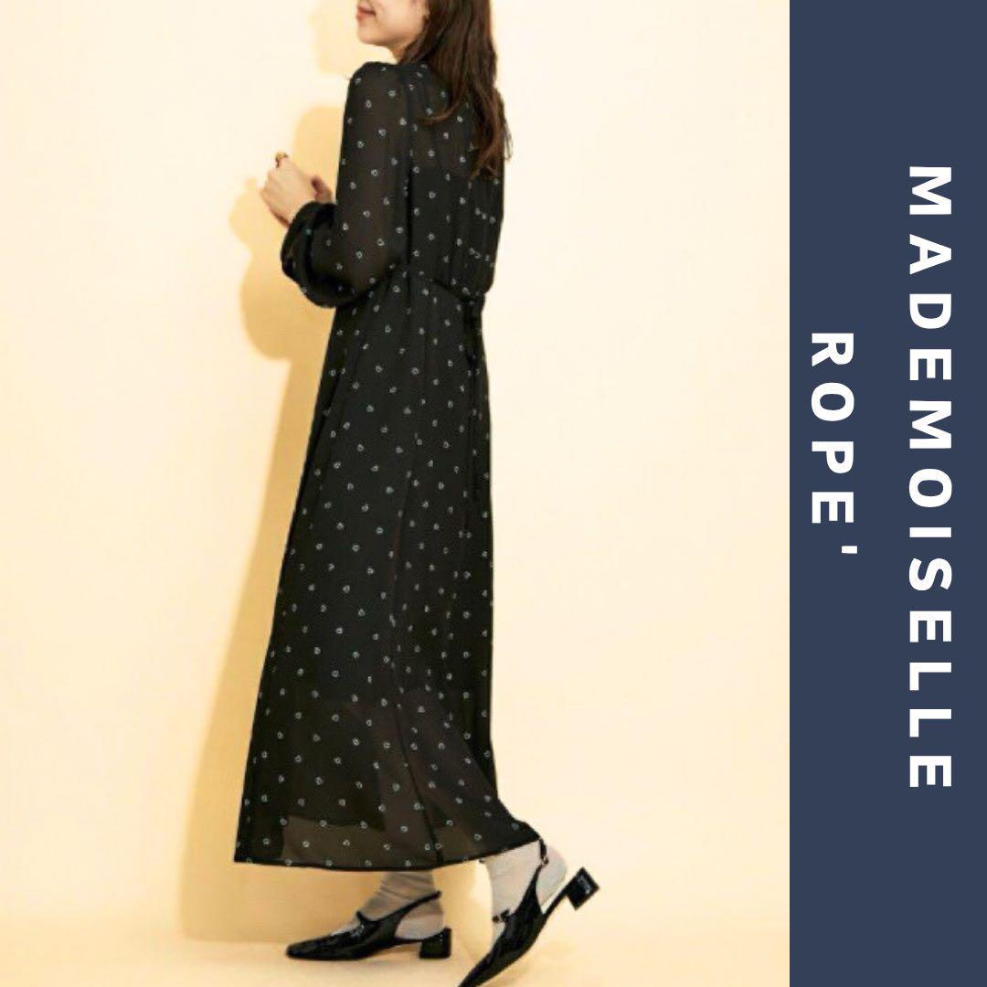 未使用✨マドモアゼルロペ　MADEMOISELLE ハート柄ワンピース ブラック