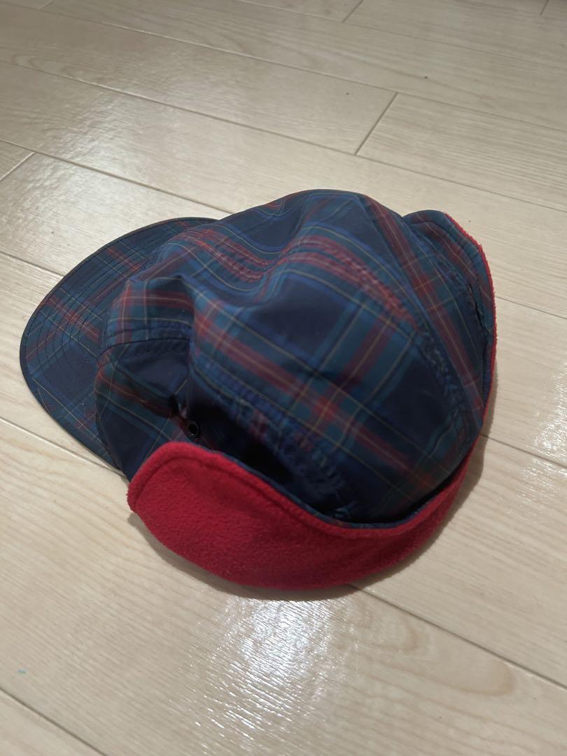 Supreme チェック柄 フライトキャップ 耳あて付き