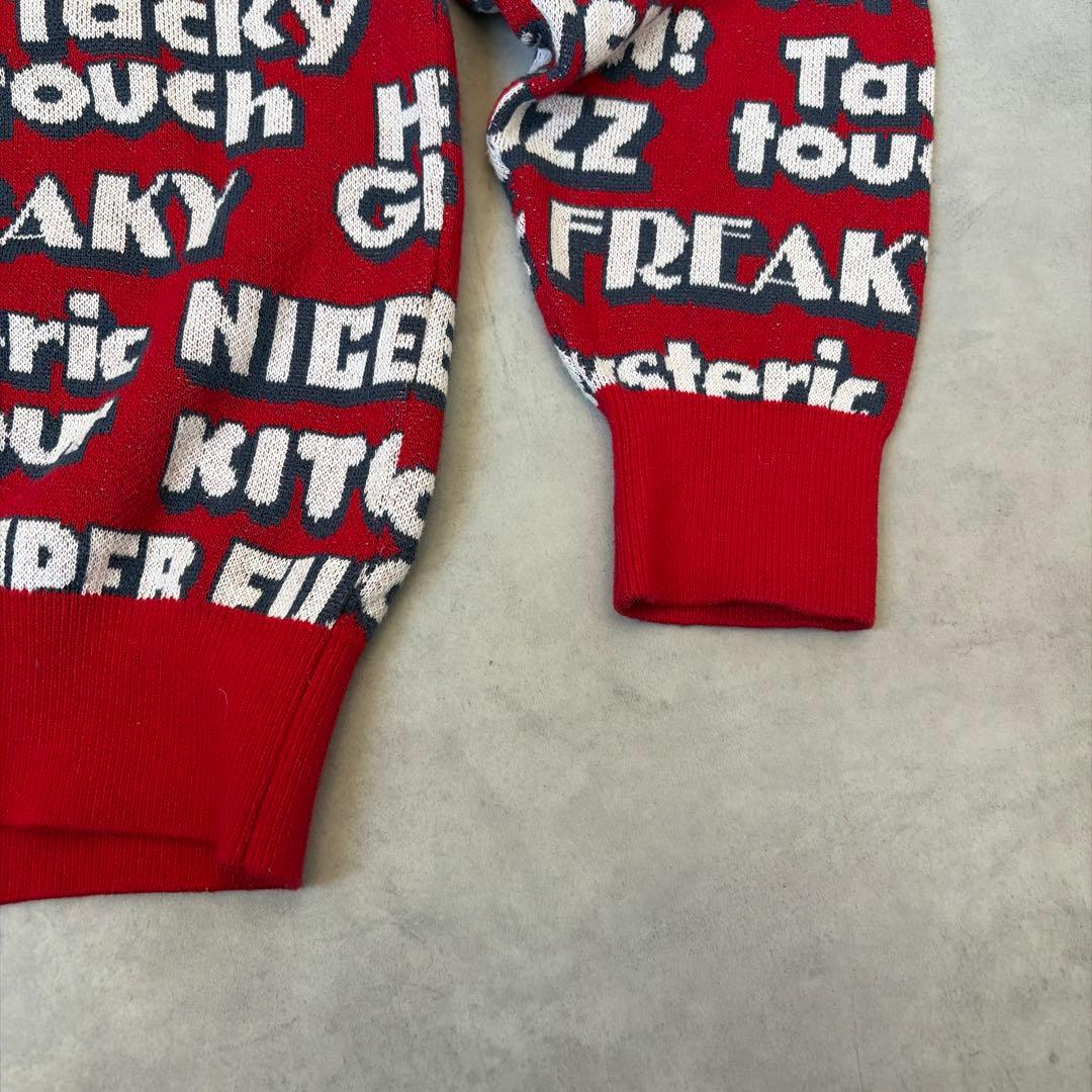 ★ ヒステリックグラマー クラシックロゴ ニット 総柄 プルオーバー セーター ★ ヒステリックグラマー クラシックロゴ ニット 総柄 プルオーバー セーター