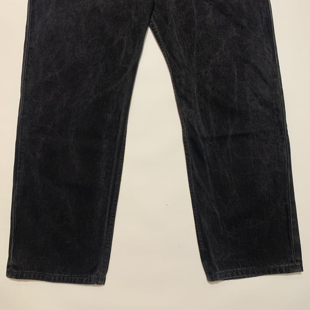 W38 Levi's リーバイス505 ブラックデニム バギーパンツ Rタブ 黒 古着 80s USA製 Levi's 505-4159 黒タブ ブラック デニム パンツ
