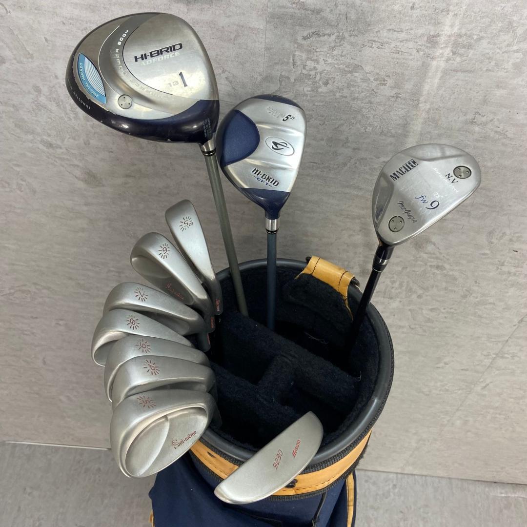 ダンロップ　ミズノ　レディースゴルフ11本セット　L　右利き用　キャディバッグ