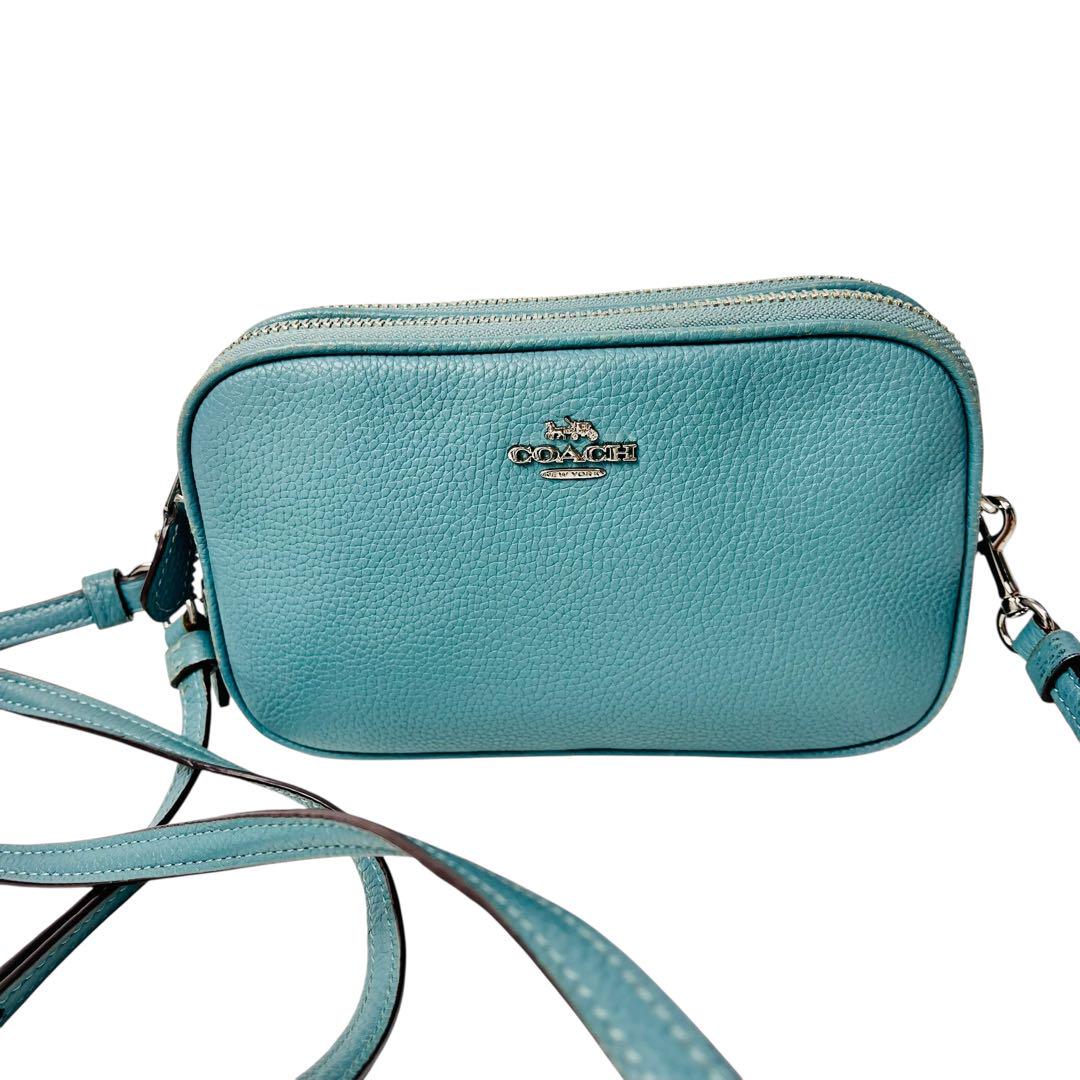 美品✨ COACH コーチ カメラバッグ ショルダー 2層式 斜めがけ しぼ革 美品✨ COACH コーチ カメラバッグ ショルダー 2層式 斜めがけ