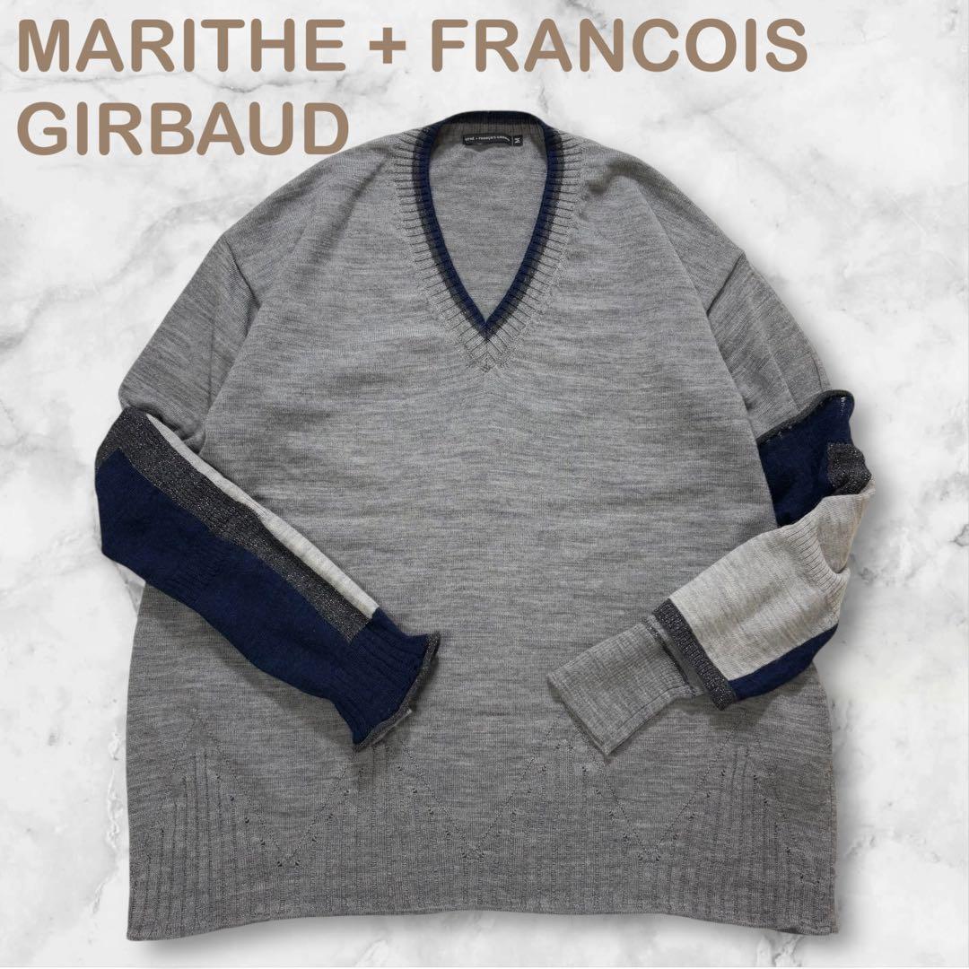 マリテフランソワジルボー ギミックスリーブ チルデン ニットM MARITHE FRANCOIS GIRBAUD
