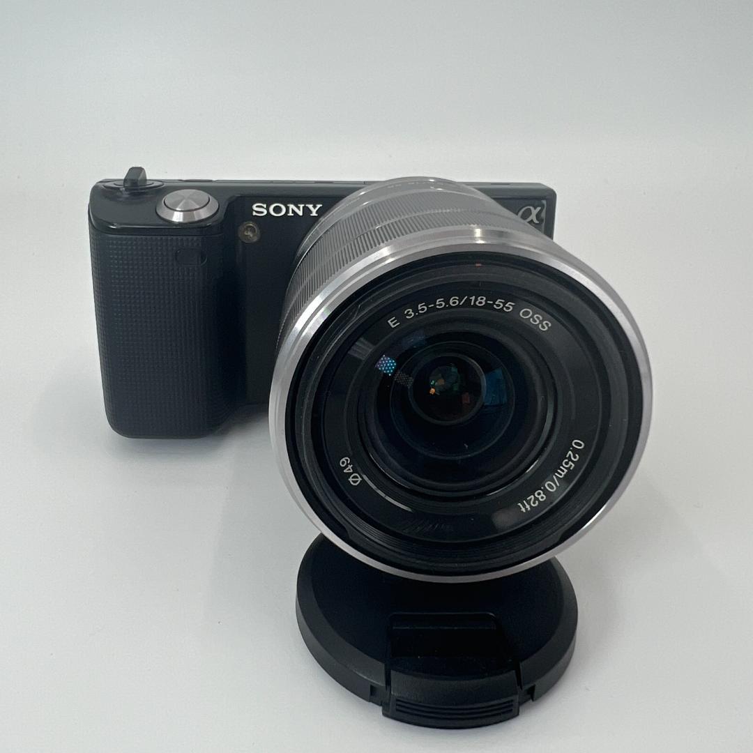 【美品】SONY ミラーレス一眼カメラ NEX-5 ブラック　バッテリー付