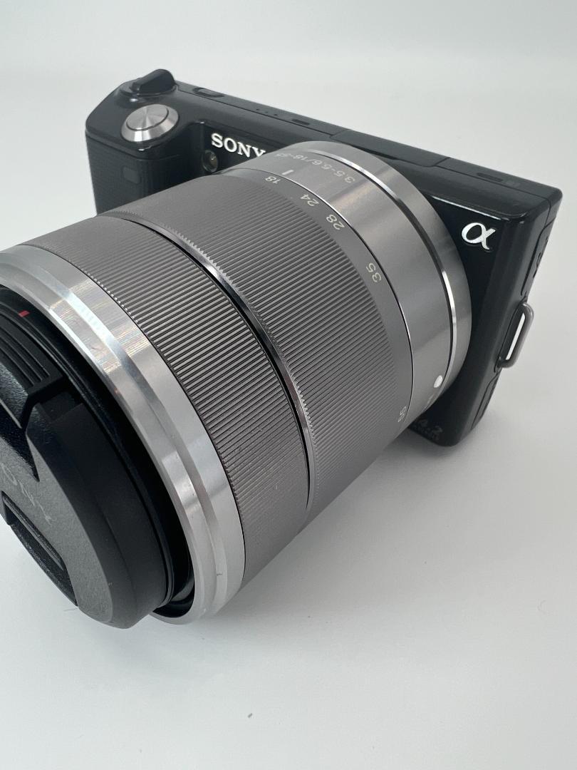 【美品】SONY ミラーレス一眼カメラ NEX-5 ブラック　バッテリー付
