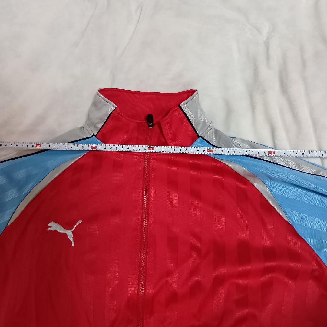 しげ蔵！！PUMAジャージ　上下セット　レッド×スカイブルー　 XLサイズ