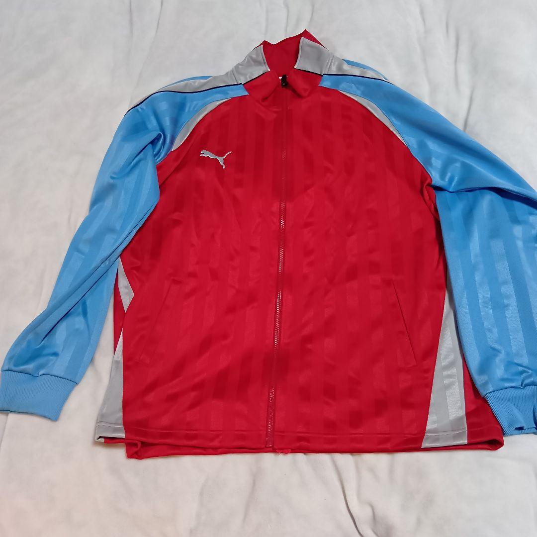 しげ蔵！！PUMAジャージ　上下セット　レッド×スカイブルー　 XLサイズ