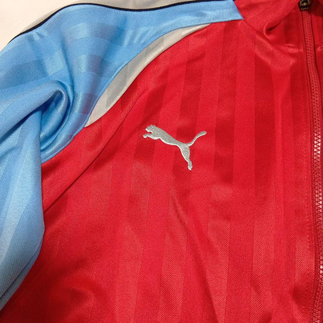 しげ蔵！！PUMAジャージ　上下セット　レッド×スカイブルー　 XLサイズ