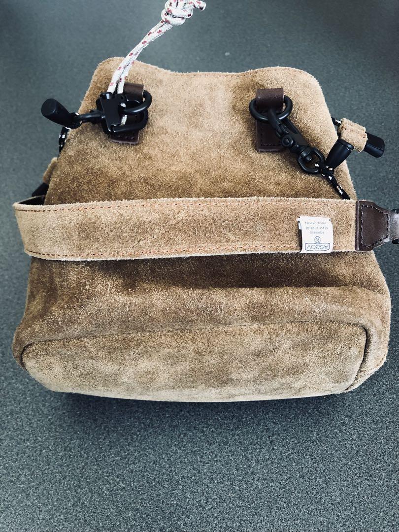 アッソブ　レザー巾着　★美品