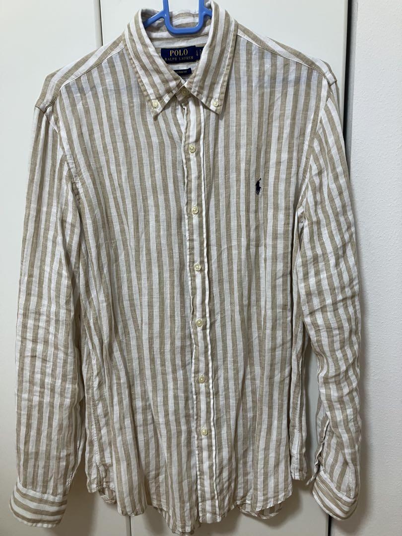 【試着のみ】Polo Ralph Lauren ストライプリネンシャツ